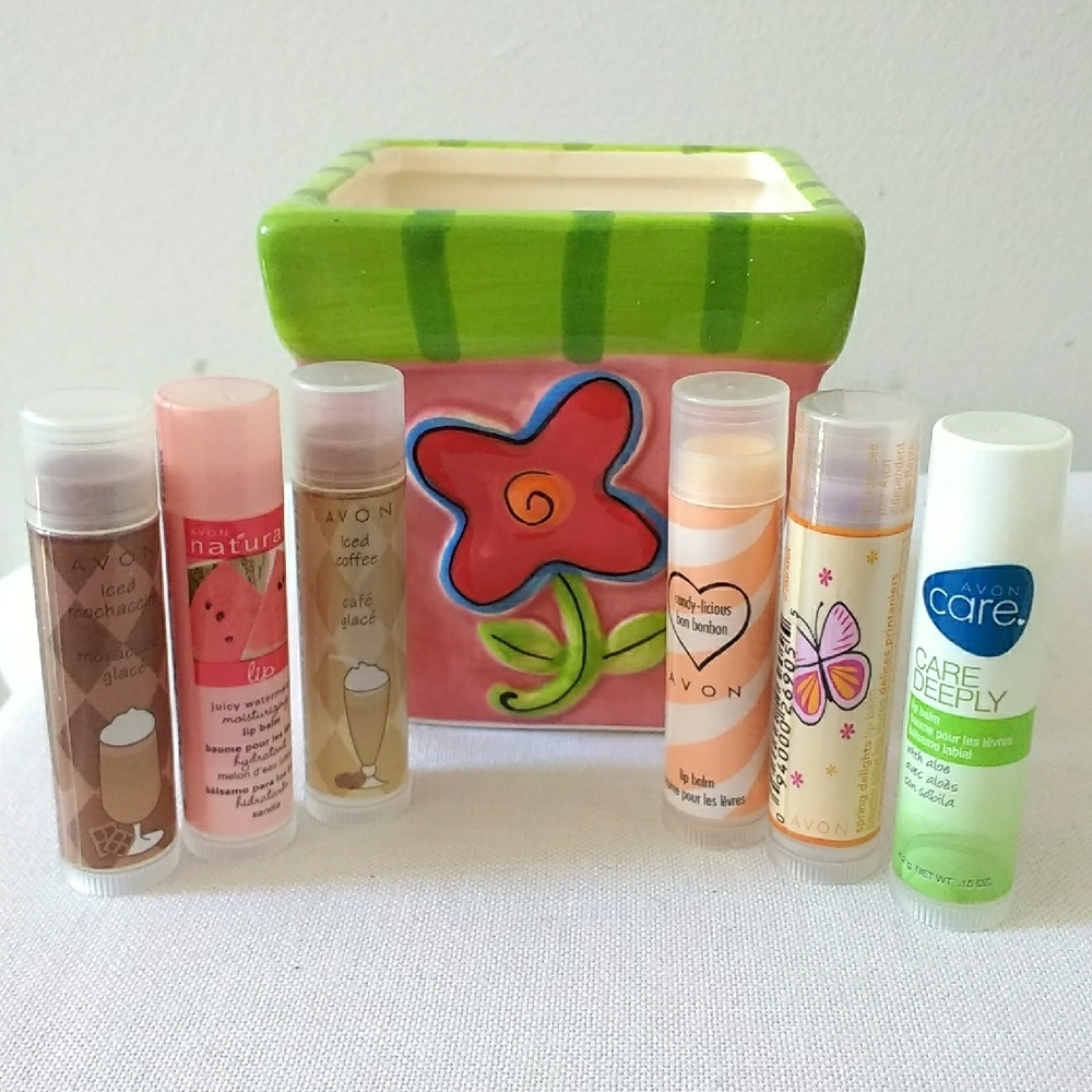 Flower pot of lip balms - (6)